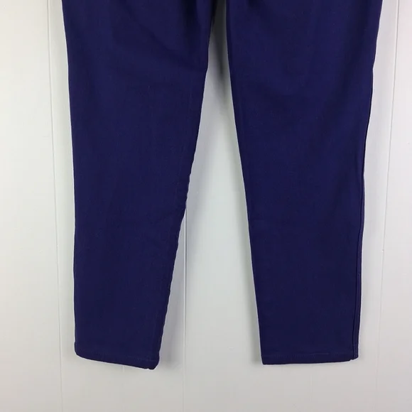 Chico's So Slimming Purple Stretchy Cropped Ankle Jeans 10 Capri - Picture 6 of 7